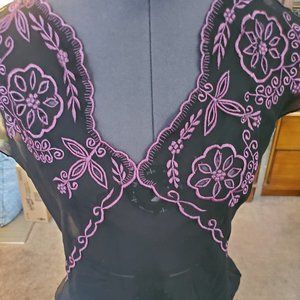 Lux Black Sheer Summer Top